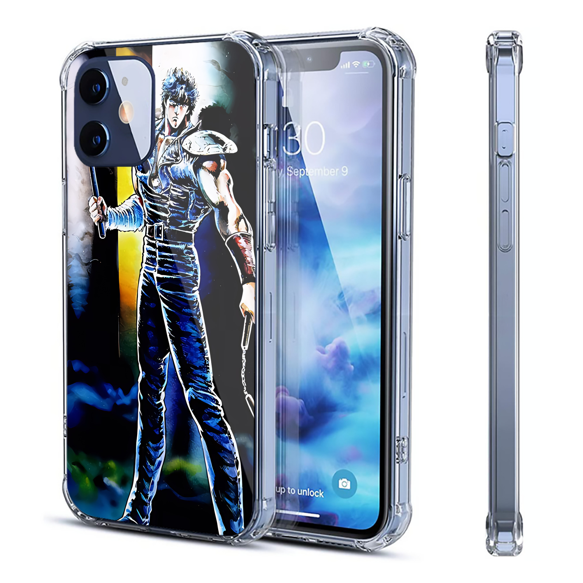 （画像用） 北斗の拳 Fist of the North Star 【iPhone 12シリーズ対応】透明スマホケース（クリアソフトケース）